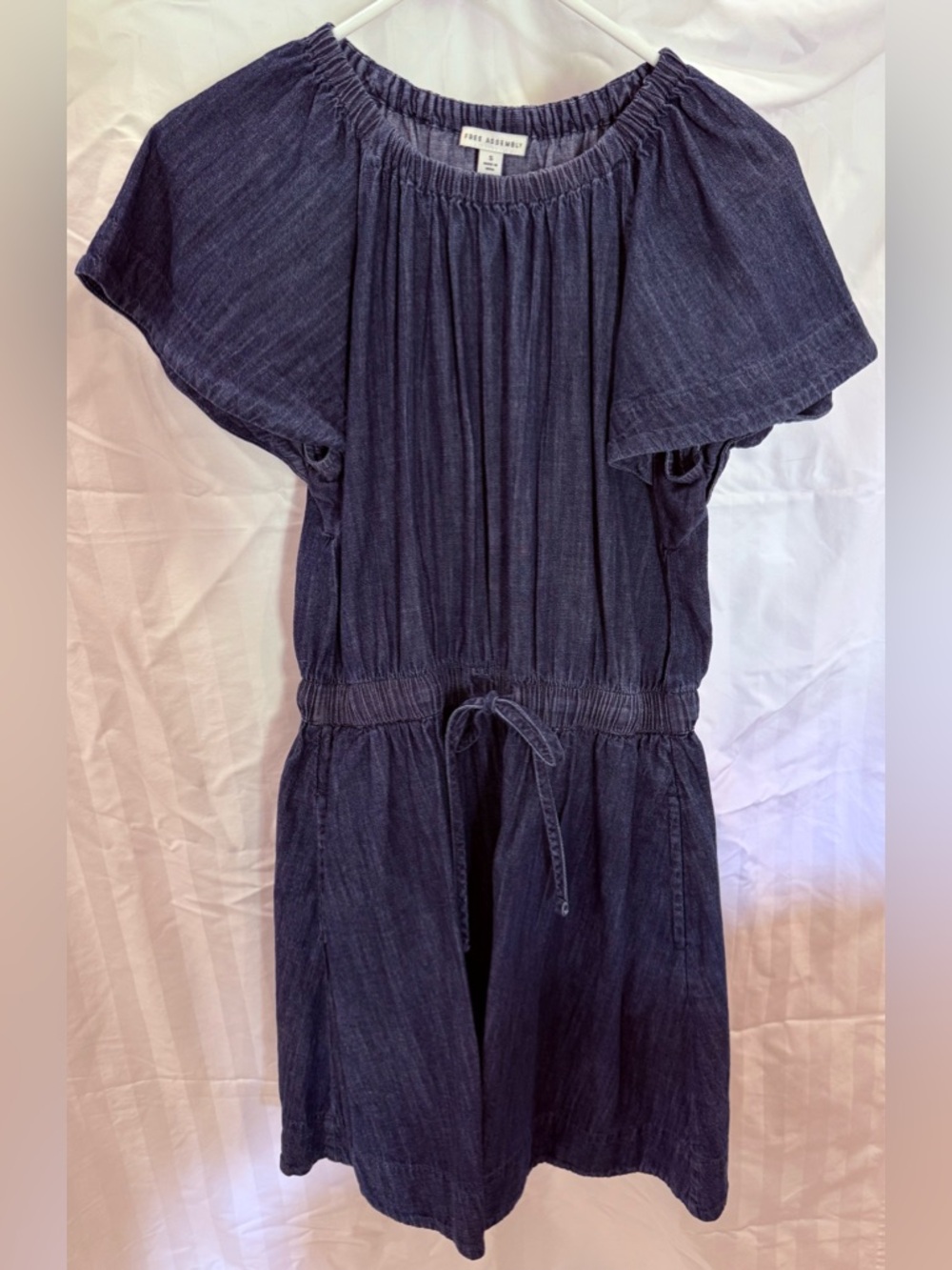 Free Assembly Indigo Denim Short Sleeve Dress